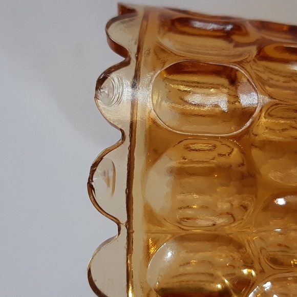 Vintage Fenton, Amber Glass Colonial Thumbprint Sugar Bowl - Picture 6 of 11